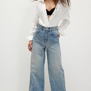 Free People CRVY Gia Wide-Leg Jeans